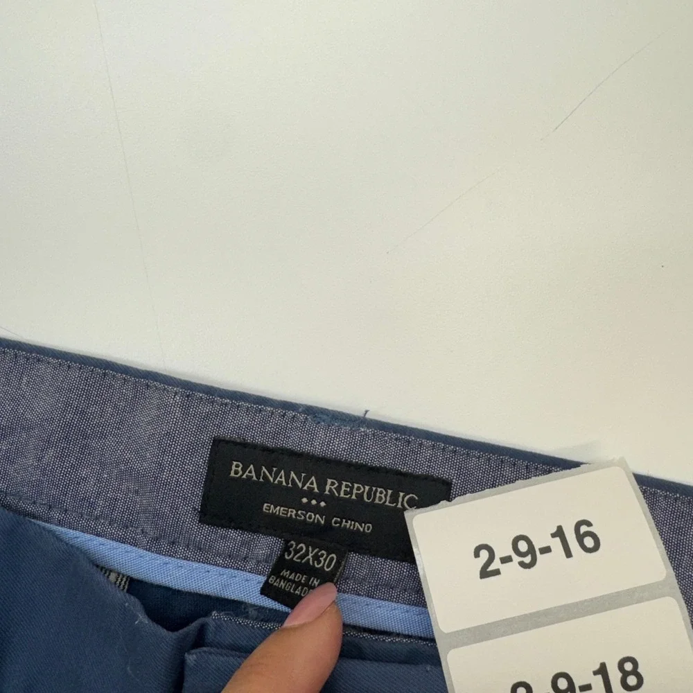 Banana Republic Pants Mens 32x28 Blue Emerson‎ Chino Preppy Classic Workwear
